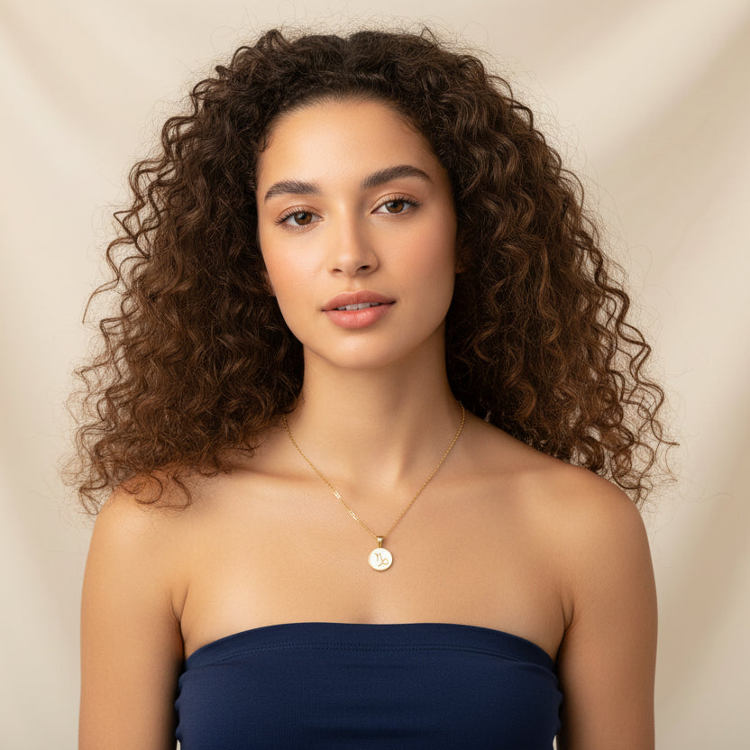 Capricorn Zodiac Coin Necklace