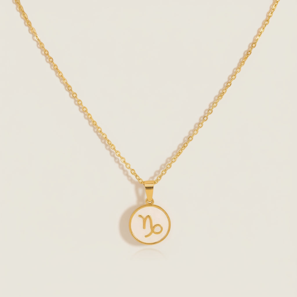 Capricorn Zodiac Coin Necklace