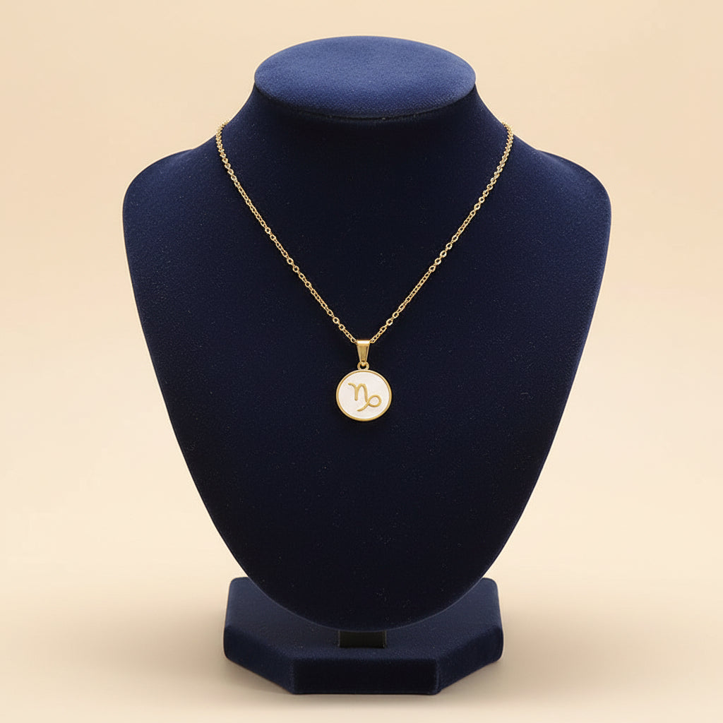 Capricorn Zodiac Coin Necklace