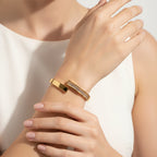 Minimal Crystal Bangle Bracelet