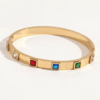 Bangle with Colorful Gemstones