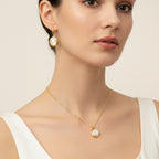 Opal Circle Jewelry Set