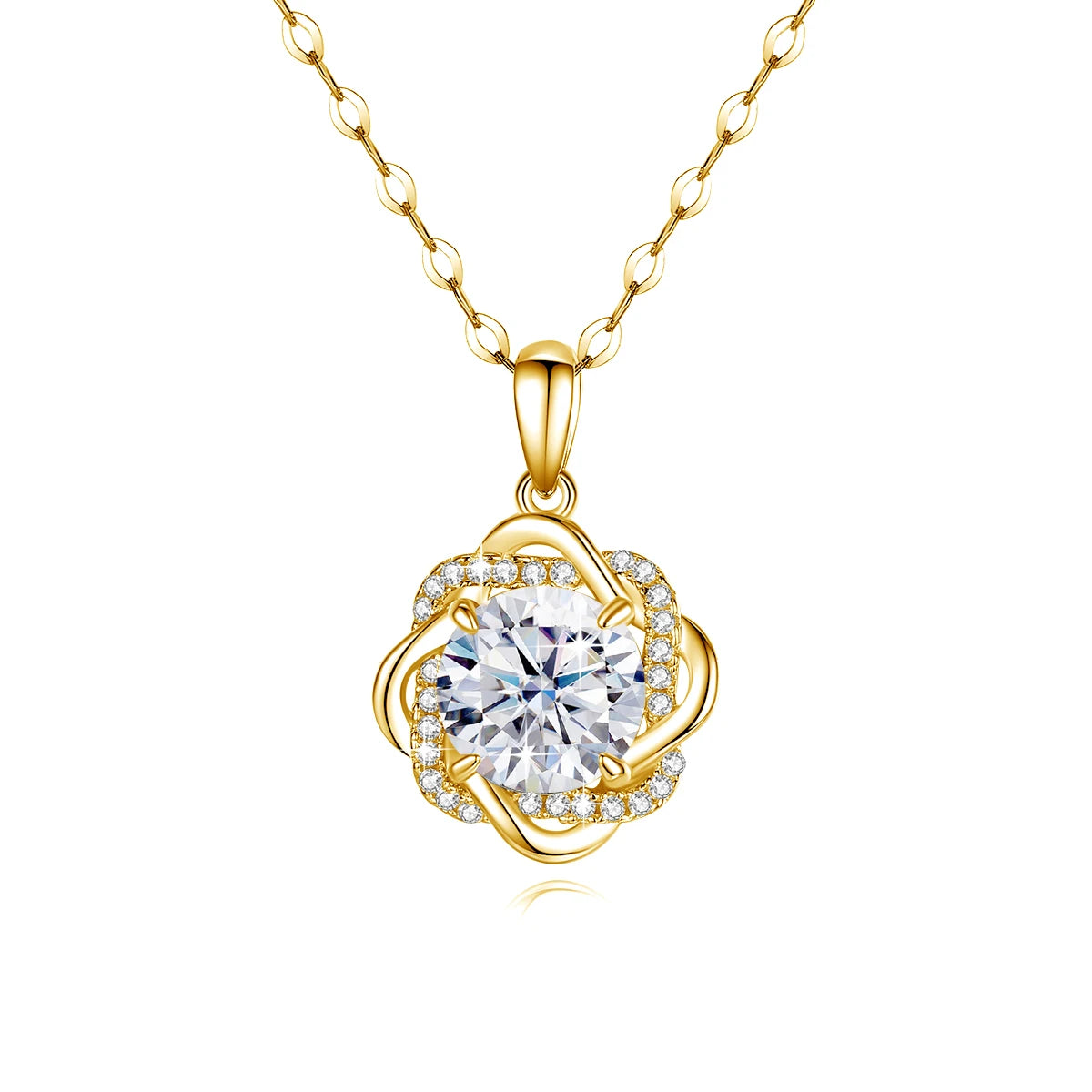 925 Sterling Silver Moissanite Pendant Necklace