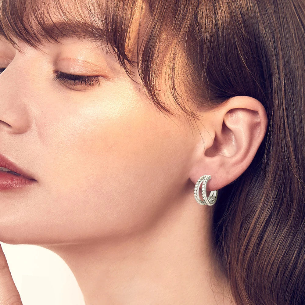 925 Sterling Silver 18K Gold Plated Earrings