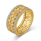 925 Sterling Silve Sapphire Vintage Row Ring