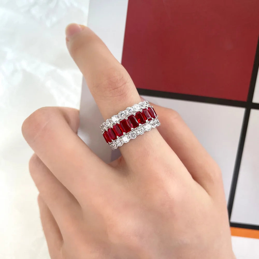 925 Sterling Silver Moissanite Ring