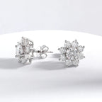 Sunflower Moissanite Stud Earrings