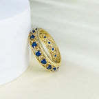 925 Solid Silver Sapphire Ring