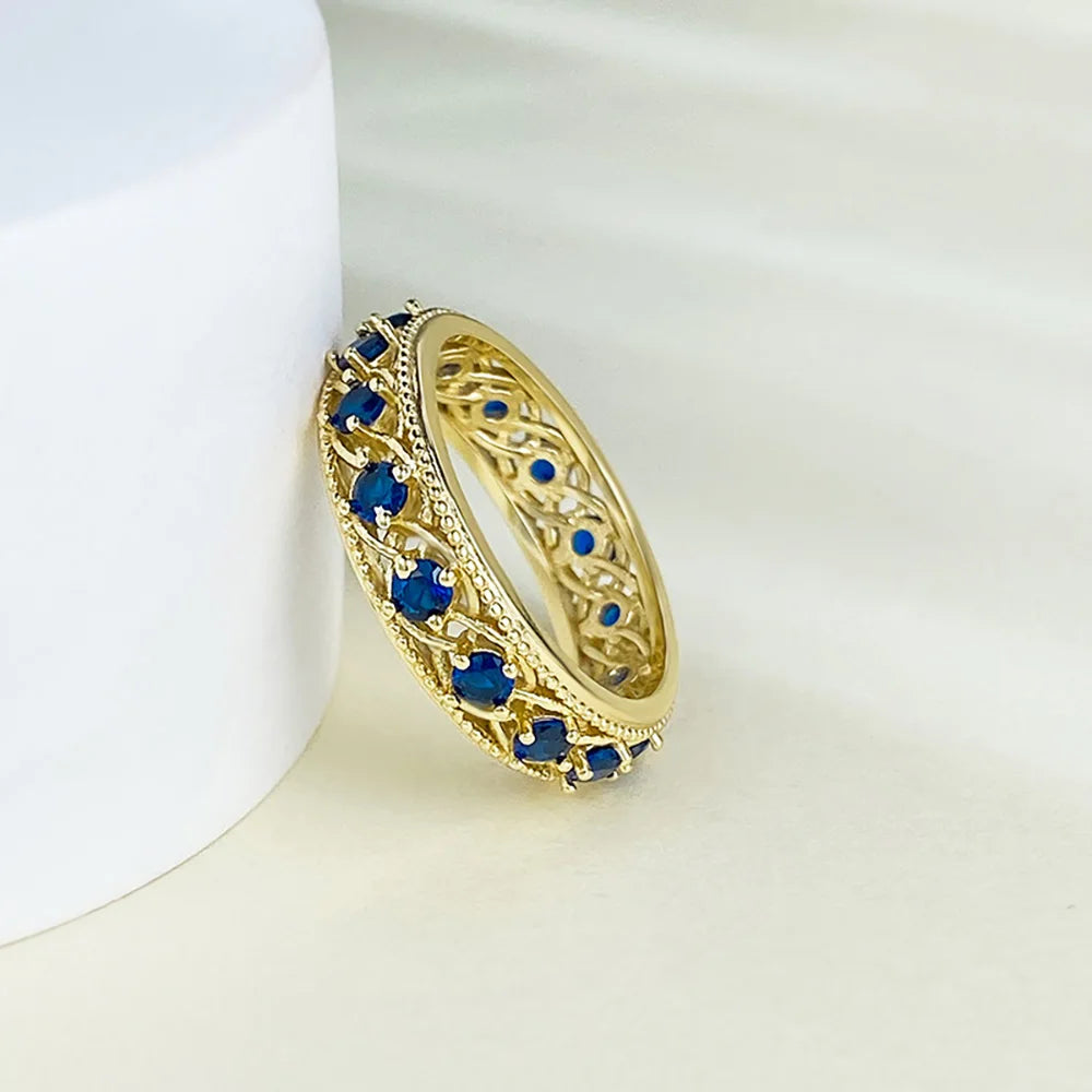 925 Solid Silver Sapphire Ring