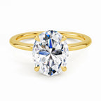 14K Gold Moissanite Ring