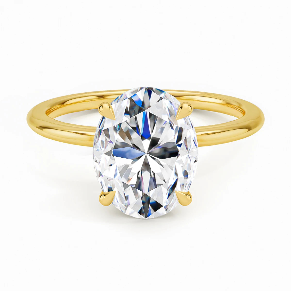 14K Gold Moissanite Ring