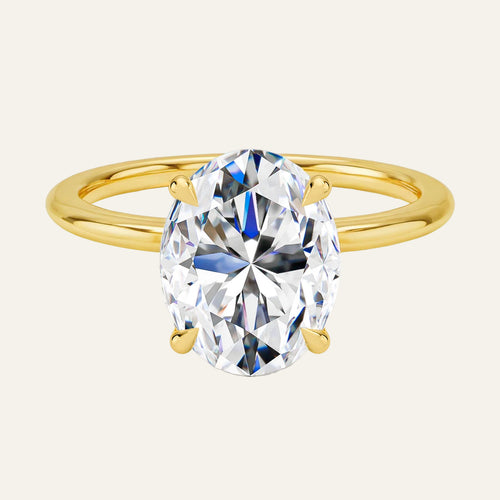 14K Gold Moissanite Ring