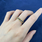 925 Solid Silver Sapphire Ring