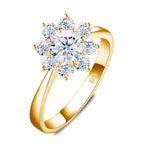 925 Sterling Silver Moissanite Diamond Ring