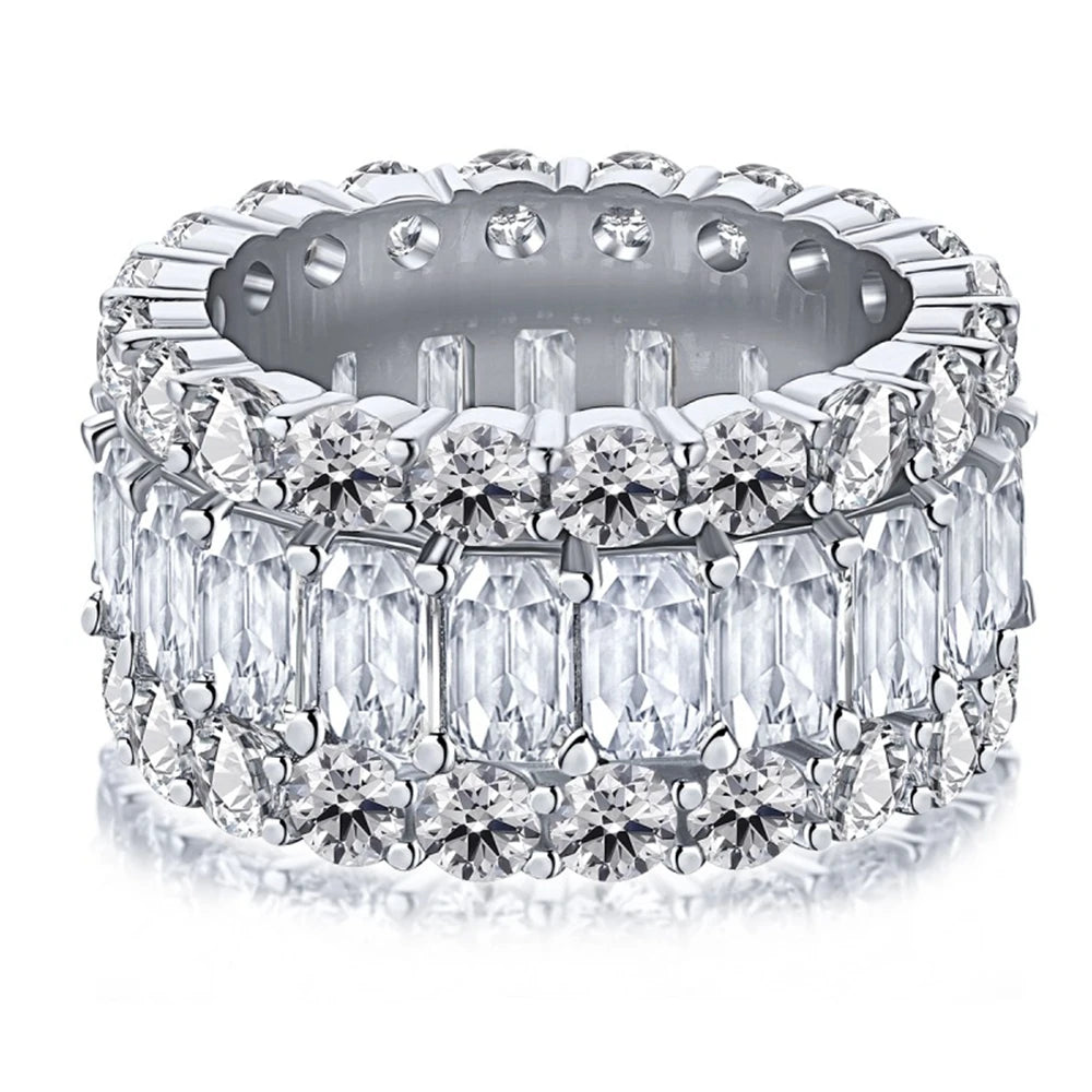 925 Sterling Silver Moissanite Ring