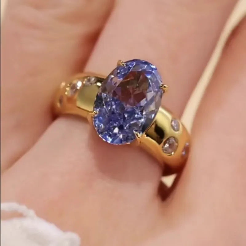 925 Sterling Silver Aquamarine Caliber Ring