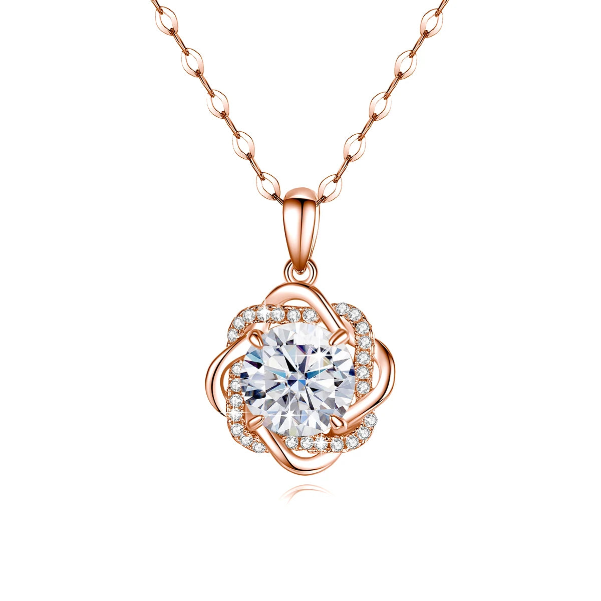 925 Sterling Silver Moissanite Pendant Necklace