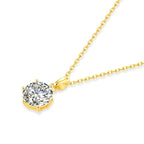 14K Gold Moissanite Pendant Necklace for Women