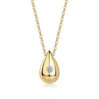 Moissanite Water Drop Shape Pendant Necklace