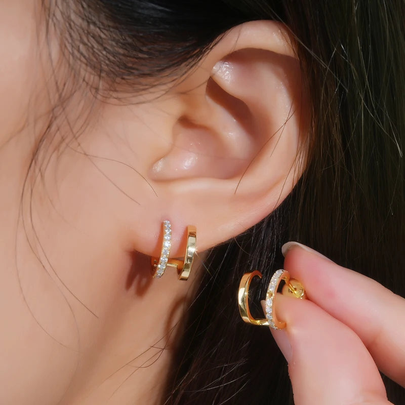 925 Sterling Silver Moissanite Earrings