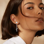 Sterling Silver 925 Moissanite Star Tassel Drop Earrings