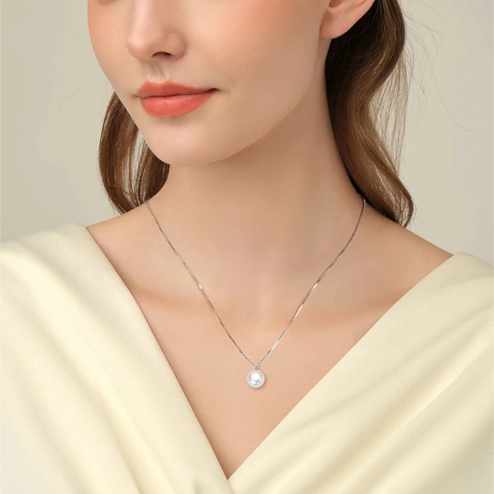 925 Sterling Silver Freshwater Pearl Pendant Necklace