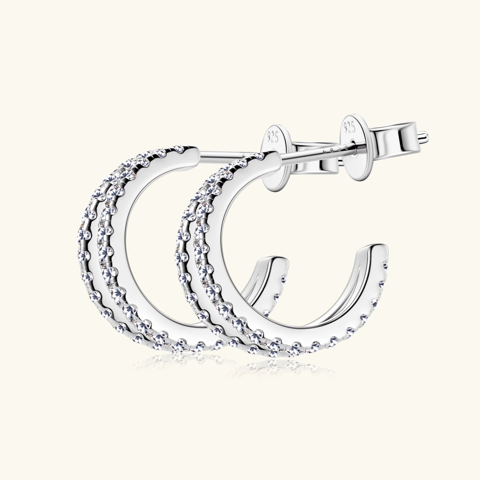 925 Sterling Silver 18K Gold Plated Earrings