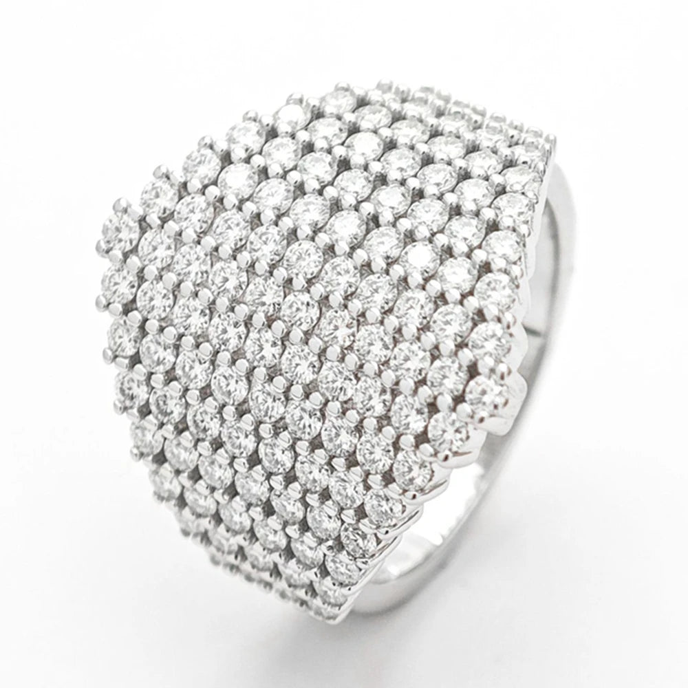 925 Sterling Silver Moissanite  Gemstones  Ring