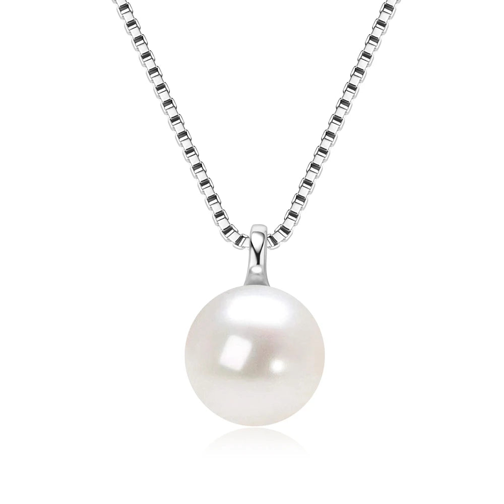 925 Sterling Silver Freshwater Pearl Pendant Necklace