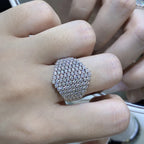 925 Sterling Silver Moissanite  Gemstones  Ring