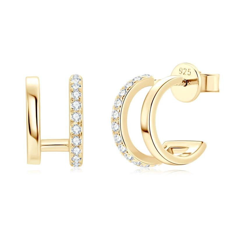 925 Sterling Silver Moissanite Earrings