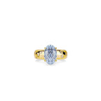 925 Sterling Silver Aquamarine Caliber Ring