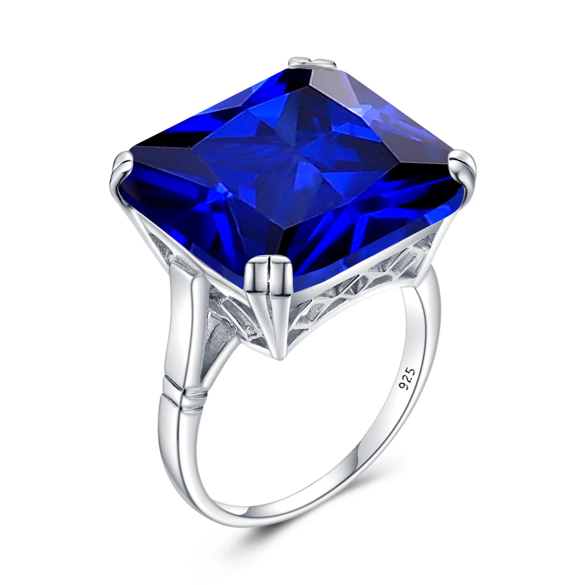 925 Sterling Silver Aquamarine Gemstone Ring