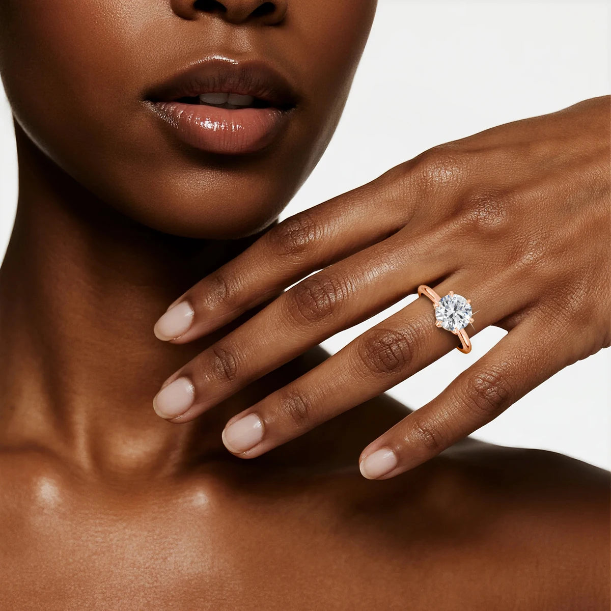 14K Gold Moissanite Ring