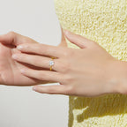 925 Sterling Silver Moissanite Diamond Ring