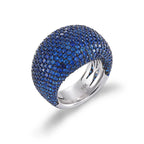 925 Sterling Silver Zircon Pave Ring