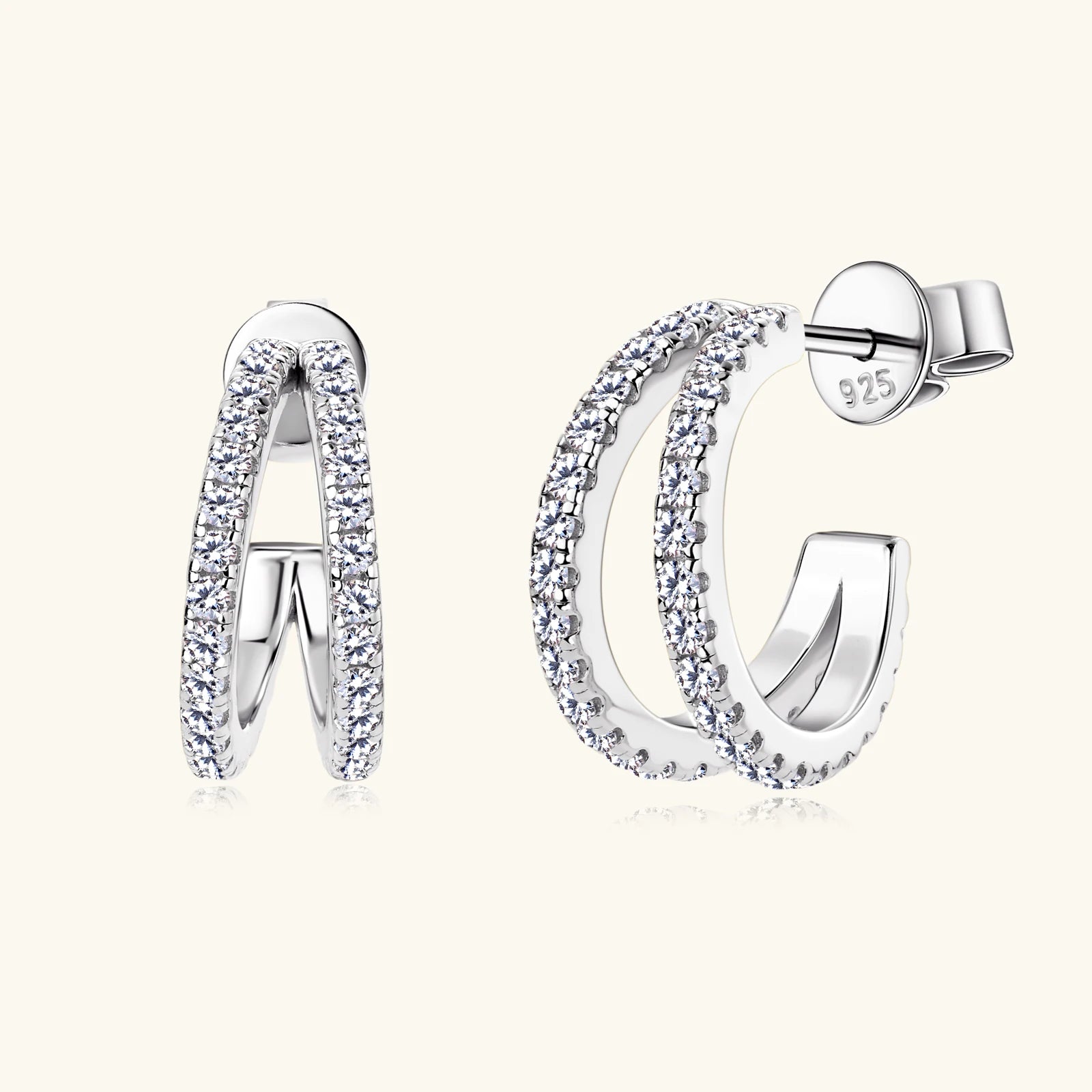 925 Sterling Silver 18K Gold Plated Earrings