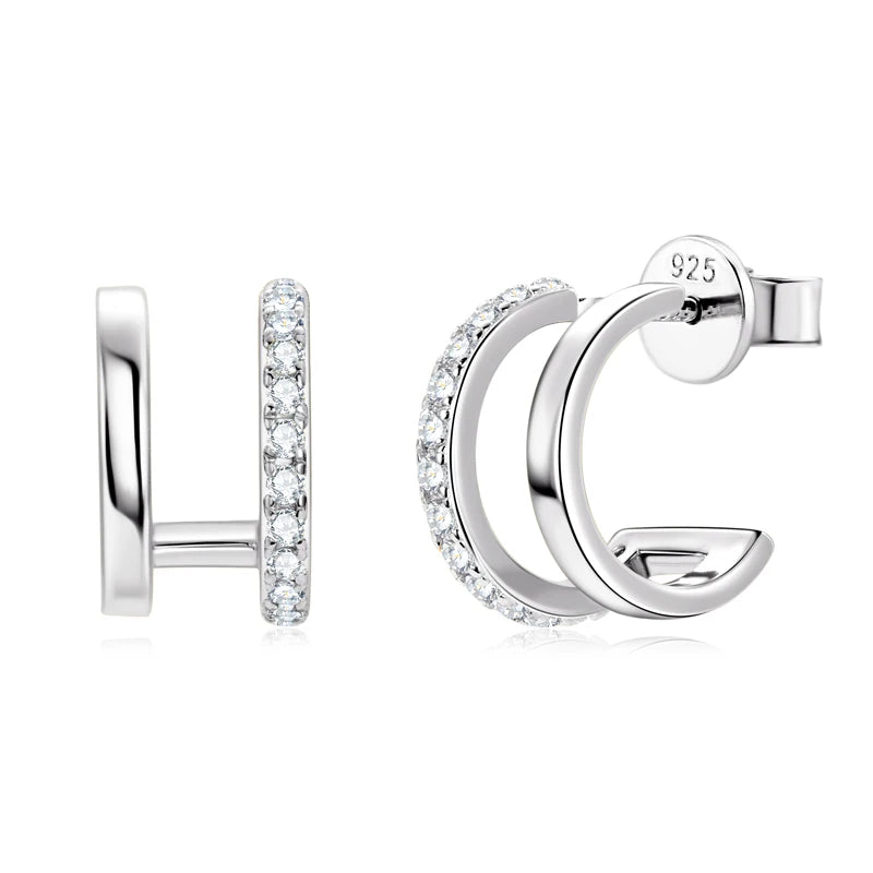 925 Sterling Silver Moissanite Earrings