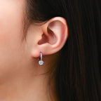 925 Sterling Silver 0.6CT Moissanite Round Stud Earrings