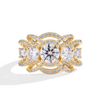 925 Sterling Silver Round Cut Moissanite Ring