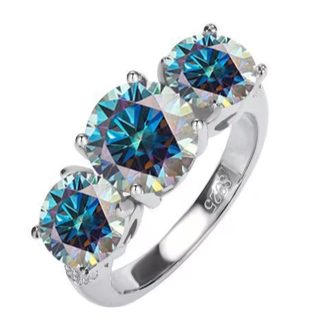 925 Sterling Silver Moissanite Ring