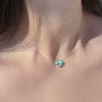 925 Sterling Silver Moissanite Mermaid Tears Necklace