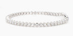 4.05 cttw 14k White Gold Round Luxe Tennis Bracelet