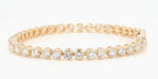 7.05 cttw 14k Yellow Gold Round Luxe Tennis Bracelet
