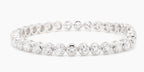 10.11 cttw 14k White Gold Round Luxe Tennis Bracelet