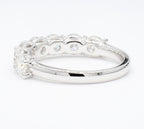 2.01 cttw 14k White Gold Round 7 Stone Wedding Band, Basket Setting