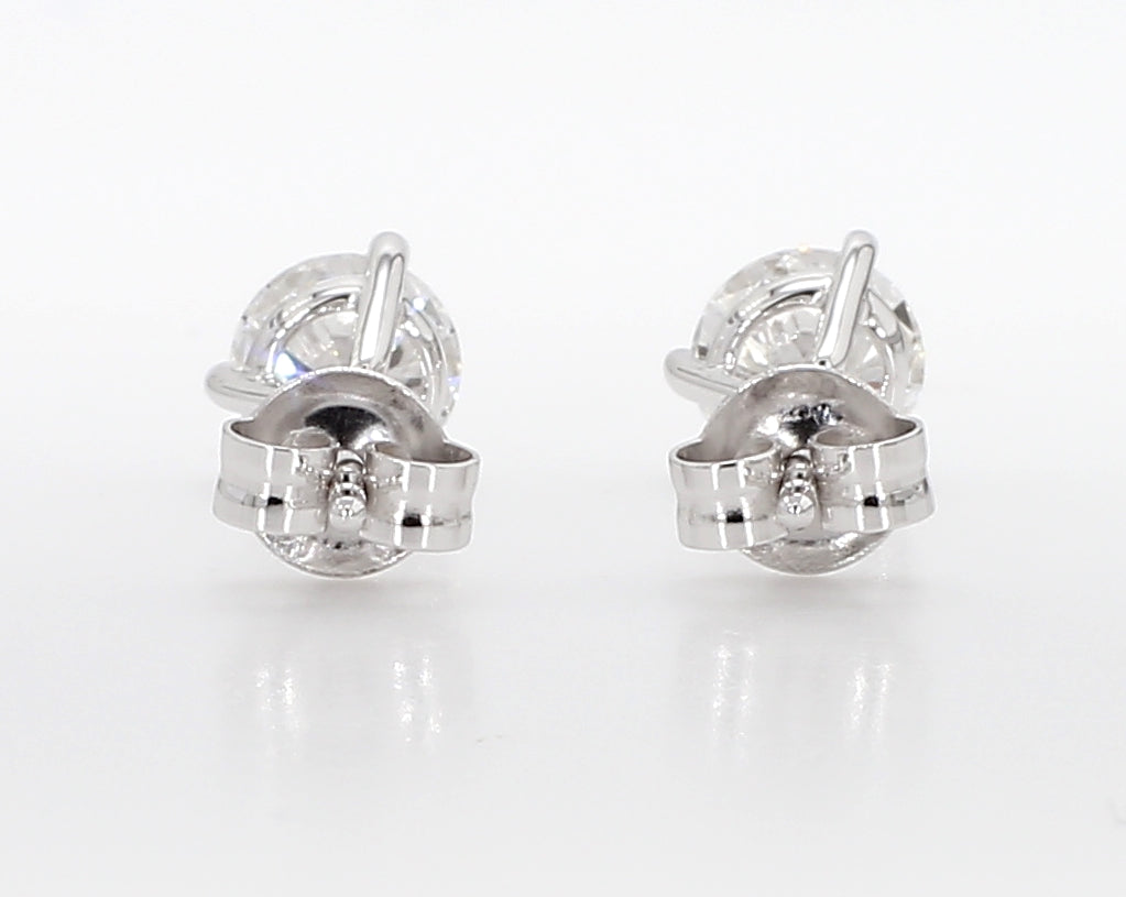 1.00 cttw 14k White Gold Round 3 Prong Martini Studs
