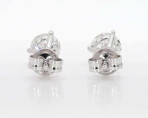 1.00 cttw 14k White Gold Round 3 Prong Martini Studs