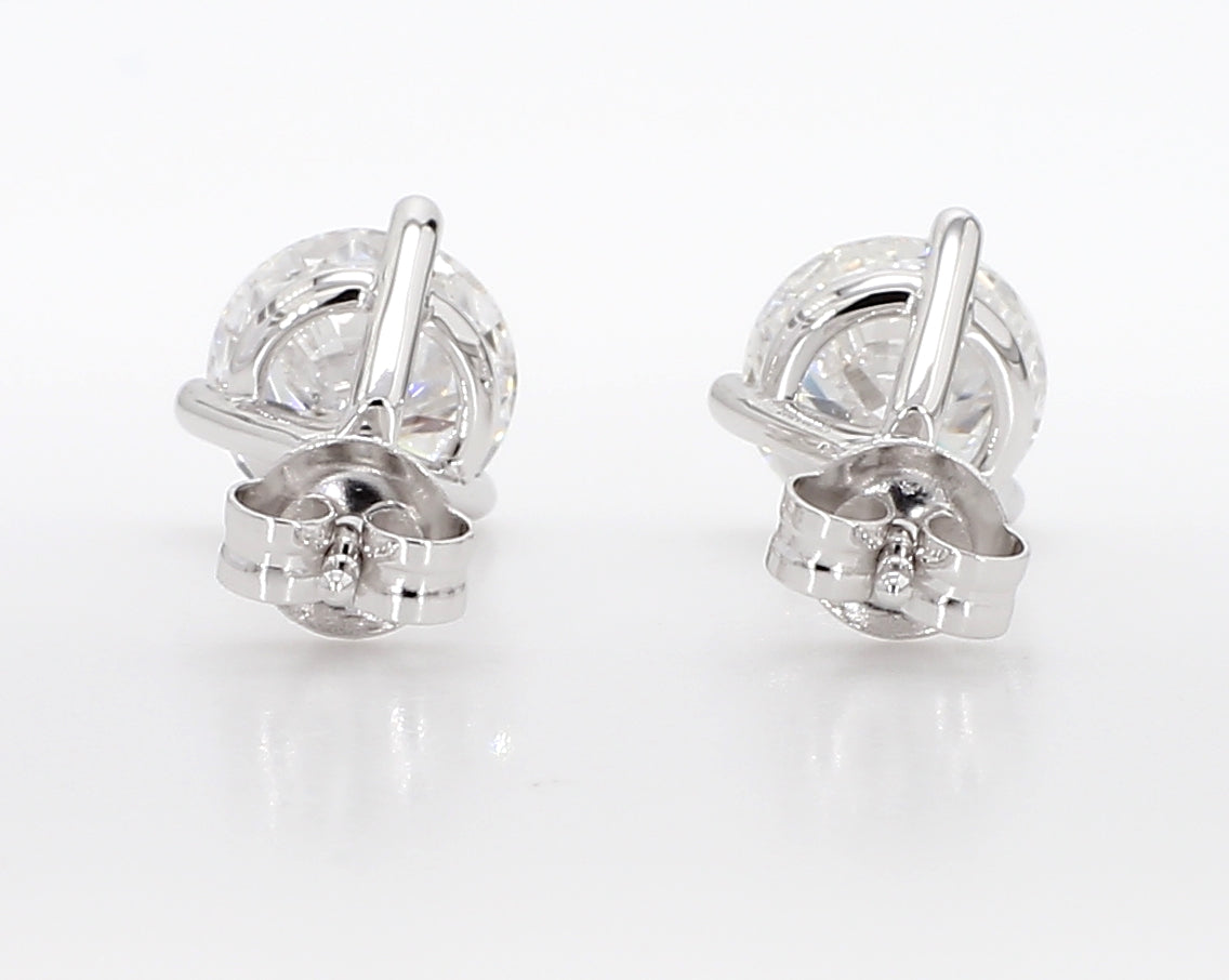 2.50 cttw  14k White Gold Round 3 Promg Martini Studs