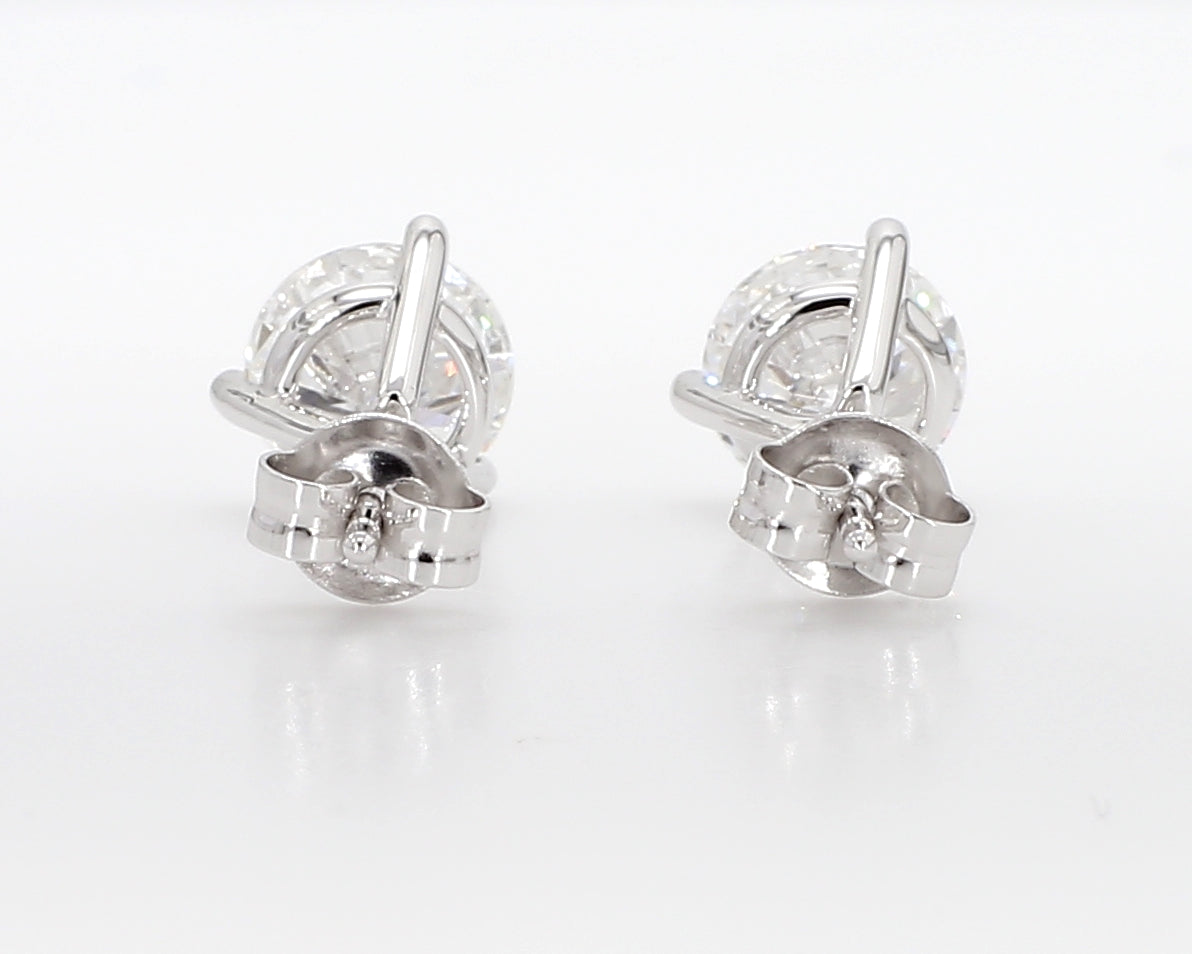 2.00 cttw 14k White Gold Round 3 Prong Martini Studs